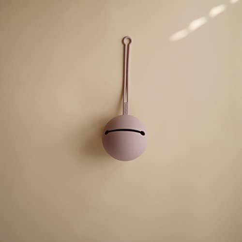 mushie Silicone Pacifier Holder Case (Soft Lilac)