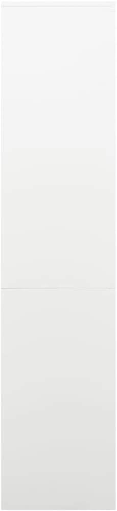 Office Cabinet with Tempered Glass Doors and Adjustable Storage Shelves, White Steel Frame for Filing and Organizing Documents, 35.4 Inches Wide, 15.7 Inches Deep, 70.9 Tall,