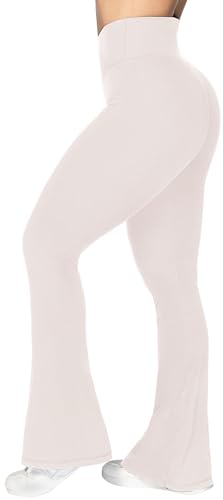 Image of Sunzel Flare Leggings, Crossover Yoga Pants with Tummy Control, High-Waisted and Wide Leg
