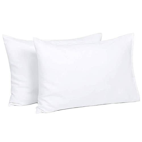 Kleinkind-Reise-Kissenbezüge, 35,6 x 50,8 cm, passend für Kissen der Größe 30,5 x 40,6 cm, 100 % seidig weiche Mikrofaser, Hotelverschluss, maschinenwaschbar, Kinder-Kissenbezüge (weiß) Cover