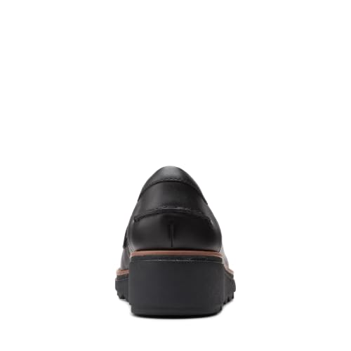 Clarks Damen Sharon Gracie Penny Loafer, Schwarz Leder, 36.5 EU – Ansicht 5