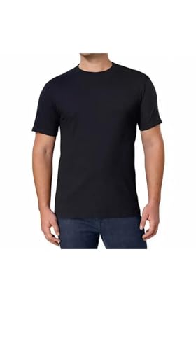 Kirkland Men's Crew Neck White T-Shirts Pack of 6, Black, XX-Large