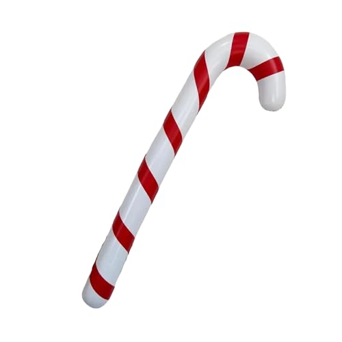 Giant Christmas Candy Cane Decoration, Striped Candy Cane, 45.28 X 13.78 Inches, Holiday Indoor Outdoor Display (Red)