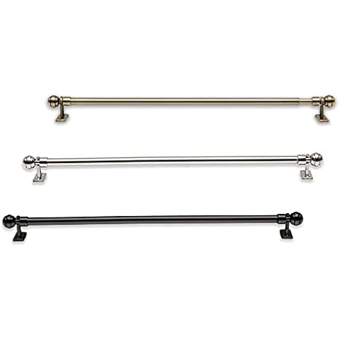 MforStyle LIGHT Extendable Cafe Rod MINI Curtain Pole - Ø 8/10 mm - Silver Chrome or Brass or Black - Metal Large Selection - RANGE (15.7" - 27.6" (40-70cm), Chrome) Cover