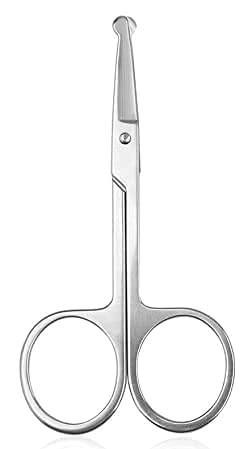 Miramar Fashion Manicure Scissors Stainless Steel Curved Eyebrow Trimmer Scissor Grooming Scissors Small Curved & Rounded Tip (Combo) (Pack Of 2) 3