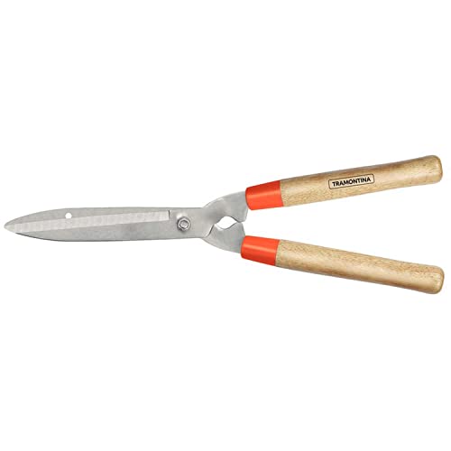 Tesoura para Cerca-Viva/Grama Tramontina com Lâminas Metálicas e Cabos de Madeira