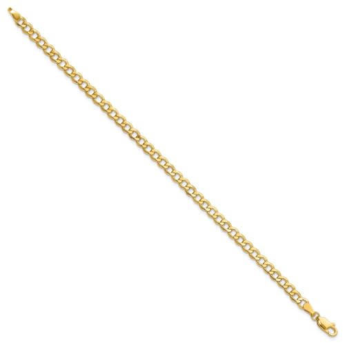IceCarats 10K Solid Yellow Gold 5.25mm Curb Link Chain Bracelet4