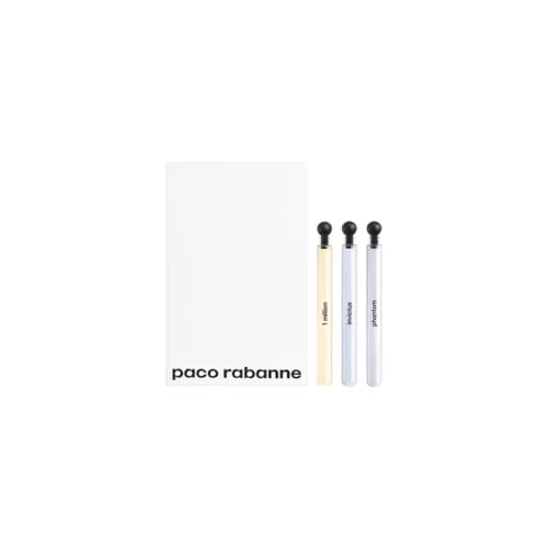 Paco Rabanne Set de EDT en miniatura para hombre, 1 millón, Invictus, Phantom, 3 x 4 ml