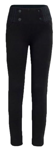 YSABEL MORA 33203 - Legging Niña Invierno Botones Niñas Color: Negro Talla: 8