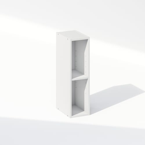 Image of Furinno Reed 2-Tier Closet Organizers and Storage, Closet Organizer, Open Shelf Closet Storage, for Wardrobe, Bedroom, Living Room, 6-Inch Width, White