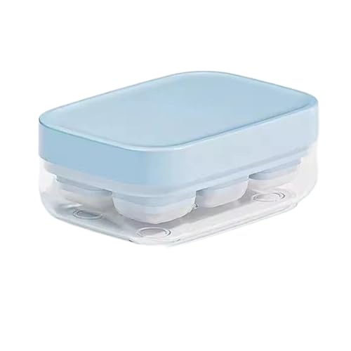 Bandeja de cubitos de hielo flexible de silicona con tapa miniatura 4