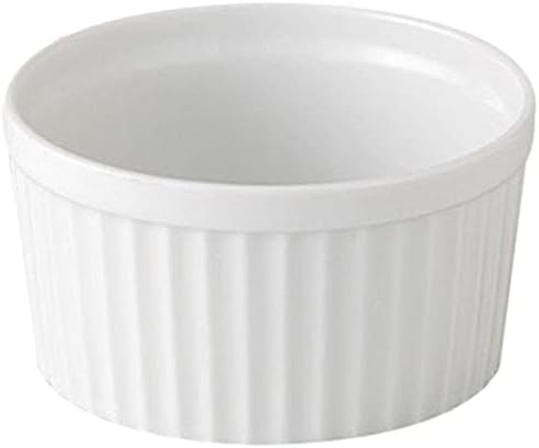 Set of 10 White 4 Souffles, 3.9 x 2.1 inches (10 x 5.4 cm), 10.1 fl oz (300 cc), 6.1 oz (172 g), Pie Dish, Hotel, Restaurant, Cafe, Western Tableware, Restaurant, Commercial Use,