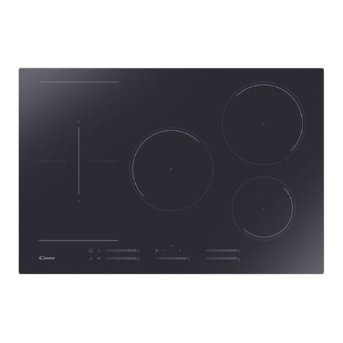Candy CTPS64SCTTWIFI Plaque de cuisson à induction, commande Mono Slider, 4 zones de cuisson, WiFi, sans cadre, verre noir, 52 x 59 x 6 cm