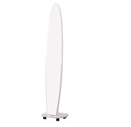 XGHW Solid wood floor mirror simple mobile home mirror 360 degrees freely moveable Hangers can be rotated bedroom living room Full Length Dressing Mirror white (Color : White, Size : B)