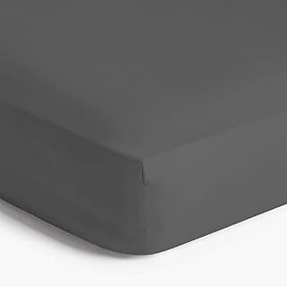 Imperial Rooms Double Fitted Sheet Grey - Extra Deep 16"/40CM Bed Sheets Brushed Microfiber Easy Care Soft Fitted Bed Sheet - Shrinkage and Fade Resistant