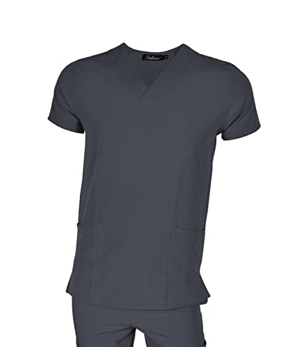 Opiniones de Tela Gris Oxford los mejores 5. 38 SOULMATE Filipina uniforme médico para Hombre corte regular y tela strech-Tonny (Oxford, M)