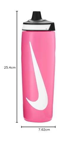 Image of Nike REFUEL BOTTLE 24 OZ - PINK GLOW /BLACK /WHITE, 709 ML