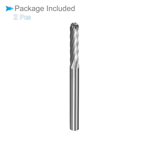 Fresas de carburo de tungsteno, 2 piezas, 3mm, corte simple miniatura 6