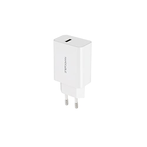 Nanocable 10.10.2003 - Caricatore Usb, 5V/2.1A, Compatibile Con Smartphone, Tablet, Cuffie, Console Di Gioco, Colore Bianco-image