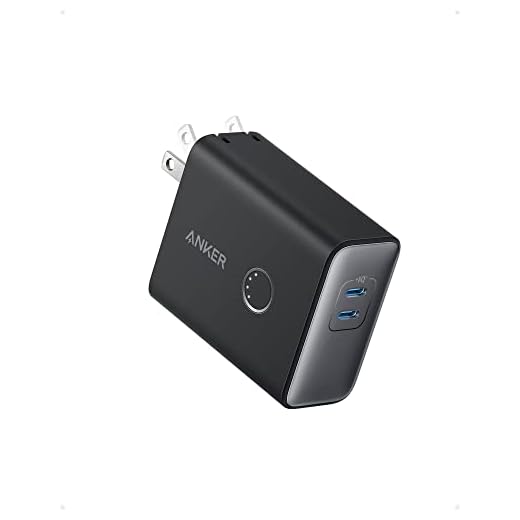 Anker 45W Wall Charger with 5,000mAh 20W Portable Charger, 521 Power Bank (PowerCore Fusion), Dual-Port USB-C for iPhone 14/13 Series, iPad Pro, AirPods, Apple Watch (Phantom Black)