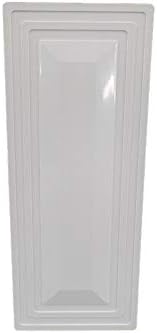 Vinyl/PVC 1.5" x 5.5" Decorative Fence Hole Cover/Plug (White)