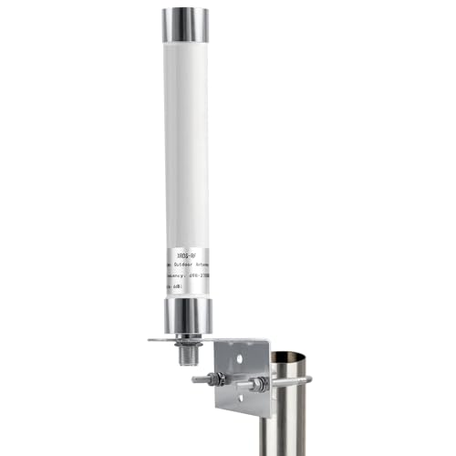 XRDS-RF 4G LTE Antenna 6dBi Omni-Directional Outdoor Fixed Mount Antenna with N Female Connector for Router, Modem, Radio, Signal Amplifier (698-2700MHz)