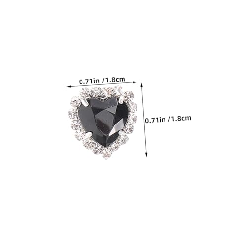 Adornos de corazón de gemas de imitación de vidrio para ropa de fiesta y manualidades 3