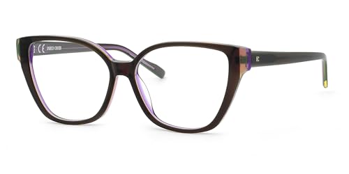 Gafas graduadas Enrico Coveri ECV186 para evitar fatiga con montura de mujer marrón
