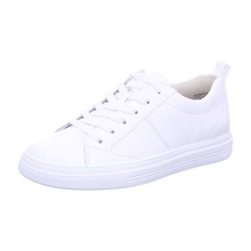 Paul Green Zapatillas bajas para mujer de charol blanco, Blanco, 40.5 EU Estrecho