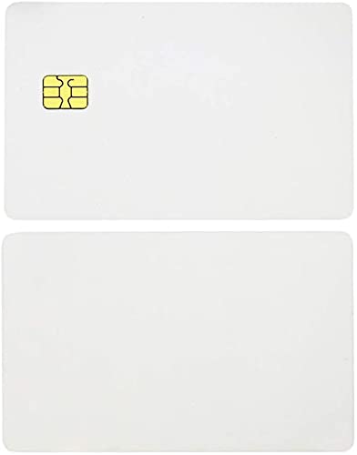 Gialer 10 Pack SLE 4442 Chip Cards, Blank Smart Intelligent Card Contact IC Card, ISO 7816 Contact Smart Card, Contact Chip PVC Card for Hotel Key Card/Access Control System