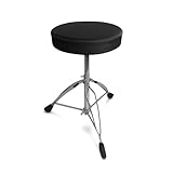 【ELEDORA公式】 エレドラ ドラムスローン DT300 軽量 高さ調整可能 41～52cm ドラム椅子 丸型シート 折りたたみ式 持ち運び 安定設計 子ども用 大人用 電子ドラム・アコースティック対応