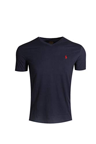 Listado de Polo Red Ralph Lauren disponible en línea para comprar. 43 Polo Ralph Lauren - playera de ajuste clásico con cuello en V para hombre, Tinta (Red Pony), Small