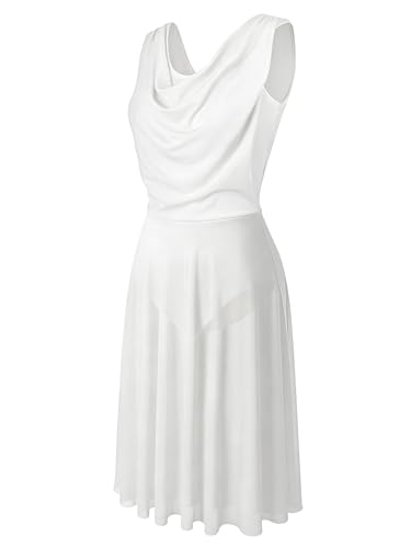 ZILANZI Women Lyrical Contemporary Costumes Dance Dress(256312-07-S) White