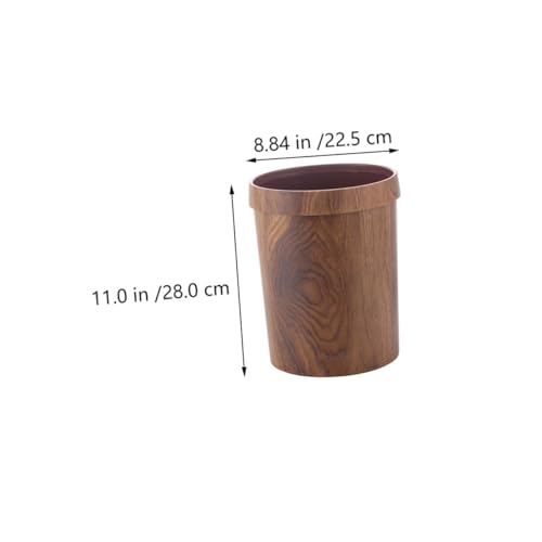 Caneca de basura plástica con acabado madera, 1 lb miniatura 2