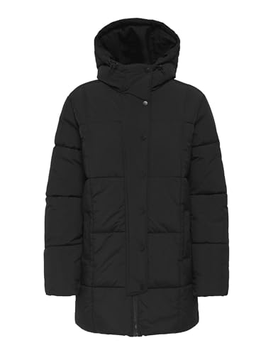 JdY Jdywonder Wonder Long Hood Puffer Otw Sij, Negro, XL Mujeres