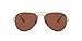 Ray-Ban RB3689 Aviator Metal II Sunglasses, Gold/Polarized Purple, 58 mm