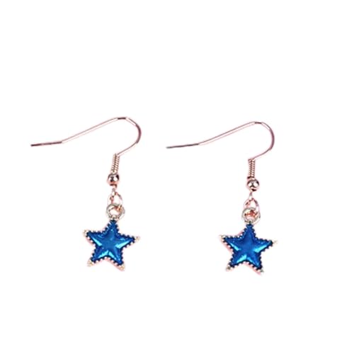 Boucles d'oreilles en Argent pour Femmes Style Pendant Long Étoile Lune Tendance
