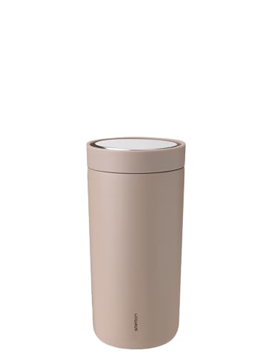 Stelton To-Go Click | Thermobecher, doppelwandige Isolierflasche - Rostfreier, auslaufsicherer Kaffeebecher/Teebecher mit Smart-Click-Deckel - Heiße & kalte Getränke - 0,4 Liter, Heather