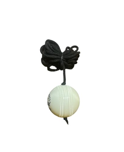 Image of PSE Synthetic Ball with a Cord Cricket Hanging & Knocking Ball for Indoor & Outdoor Training |Practice| Batting