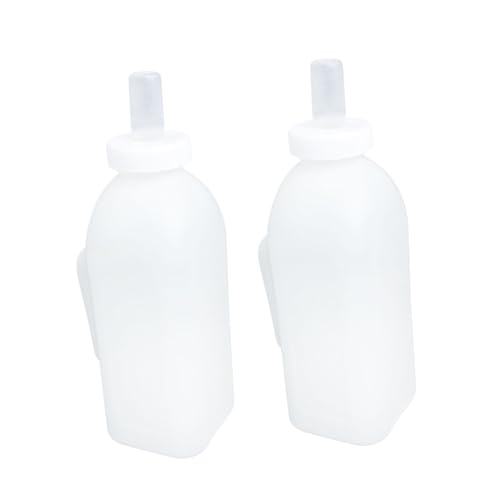 ROMISBABA 2pc Baby Pet Milk Bottle Set Newborn Kitten Puppy Calf Feeding Silicone Plastic Sterilizable Portable 2l