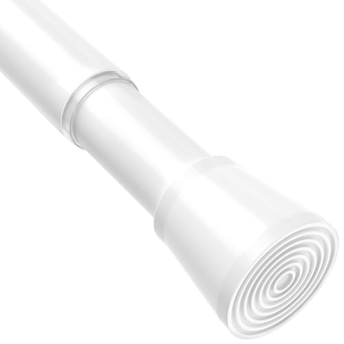 BSYXLSX Gardinenstange ohne Bohren Weiß 71-155 cm – Ø 25 mm 1...