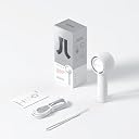 JISULIFE Handheld Fan, Innovative Hidden Fan Blades Design, 4400mAh Mini Portable Fan with 18H Max Cooling Time, USB Rechargeable Hand Fan, Personal Lash Fan for Makeup/Eyelash/Travel/Outdoor-White gallery image