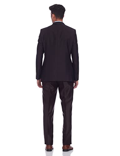 Image of Raymond Cotton Blend Men's Full Sleeve Contemporary FIT Dark Brown Formal Suit