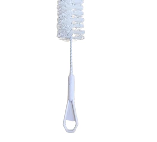 Sorzy Nylon Bottle Cleaning Brush Long Handle for Cleaning Bottle, Baby Bottle, Thermos, White, Pack of 1 2