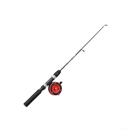Honseadek 1 juego de caña de pescar con carrete de pesca corto, portátil, mini hielo para invierno al aire libre (A62TB-65R)