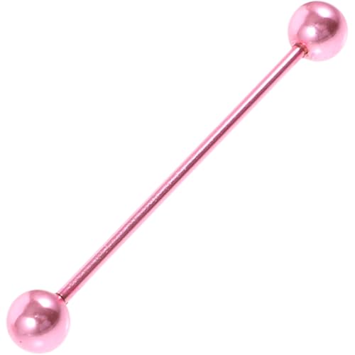 GALPADA Boucles Oreilles Piercing Cartilage Acier Inoxydable Électroplacé Rose Barbell Industriel Bijoux Mode Hypoallergéniques pour Femmes