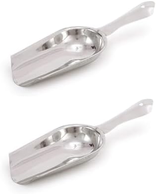 Handcrafted Stainless Steel Ice Scoop Set - Multipurpose Kitchen and Bar Utensils, Ideal for Ice Makers, Parties, and Weddings