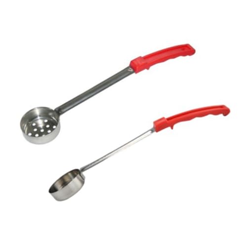 Steowsey Cucchiaio da cucina in acciaio inox per salsa per pizza e salsa, cucchiaio da portata con manico lungo, 56,7 g