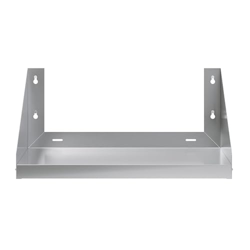 Image of AmGood 24 inch Long x 18 inch Deep Stainless Steel Wall Shelf with Side Guards