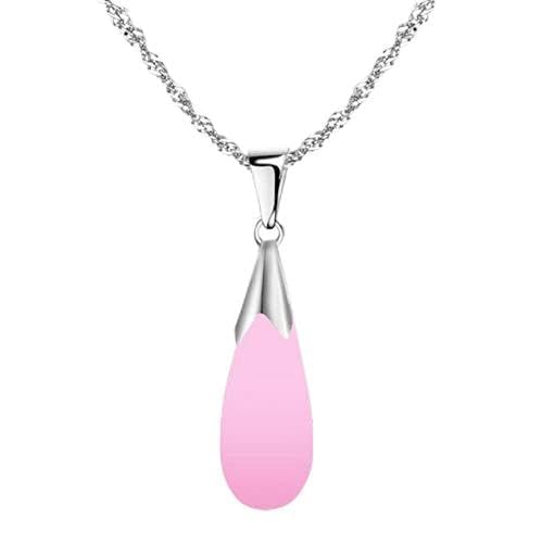 Collier opale de lune anti-ternissement en argent 925, le ras du cou en goutte pour peau sensible